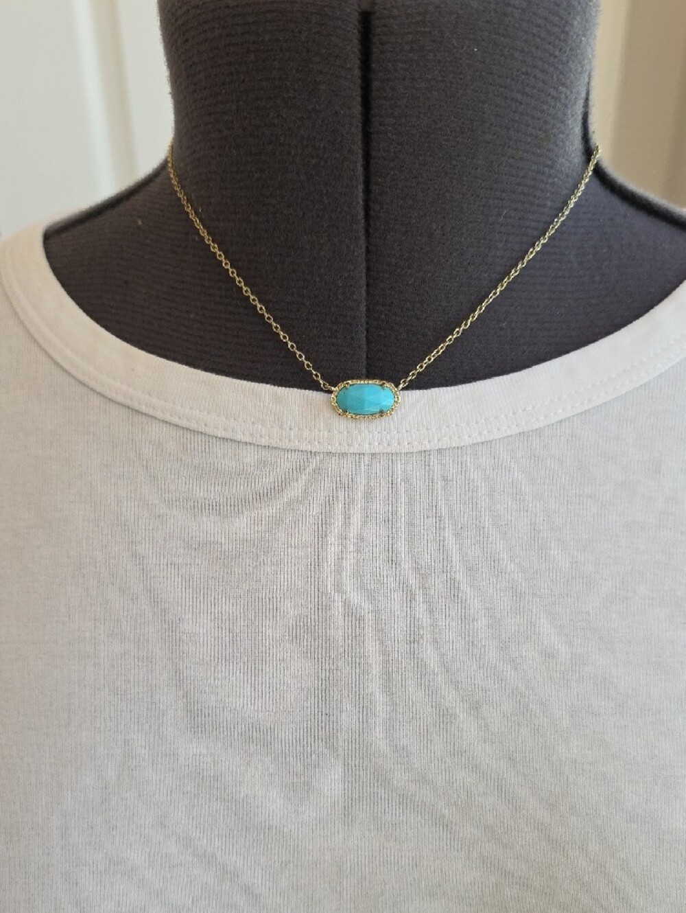 Kendra Scott Dainty Elisa Necklace with Turquoise Stone - Picture 2 of 6